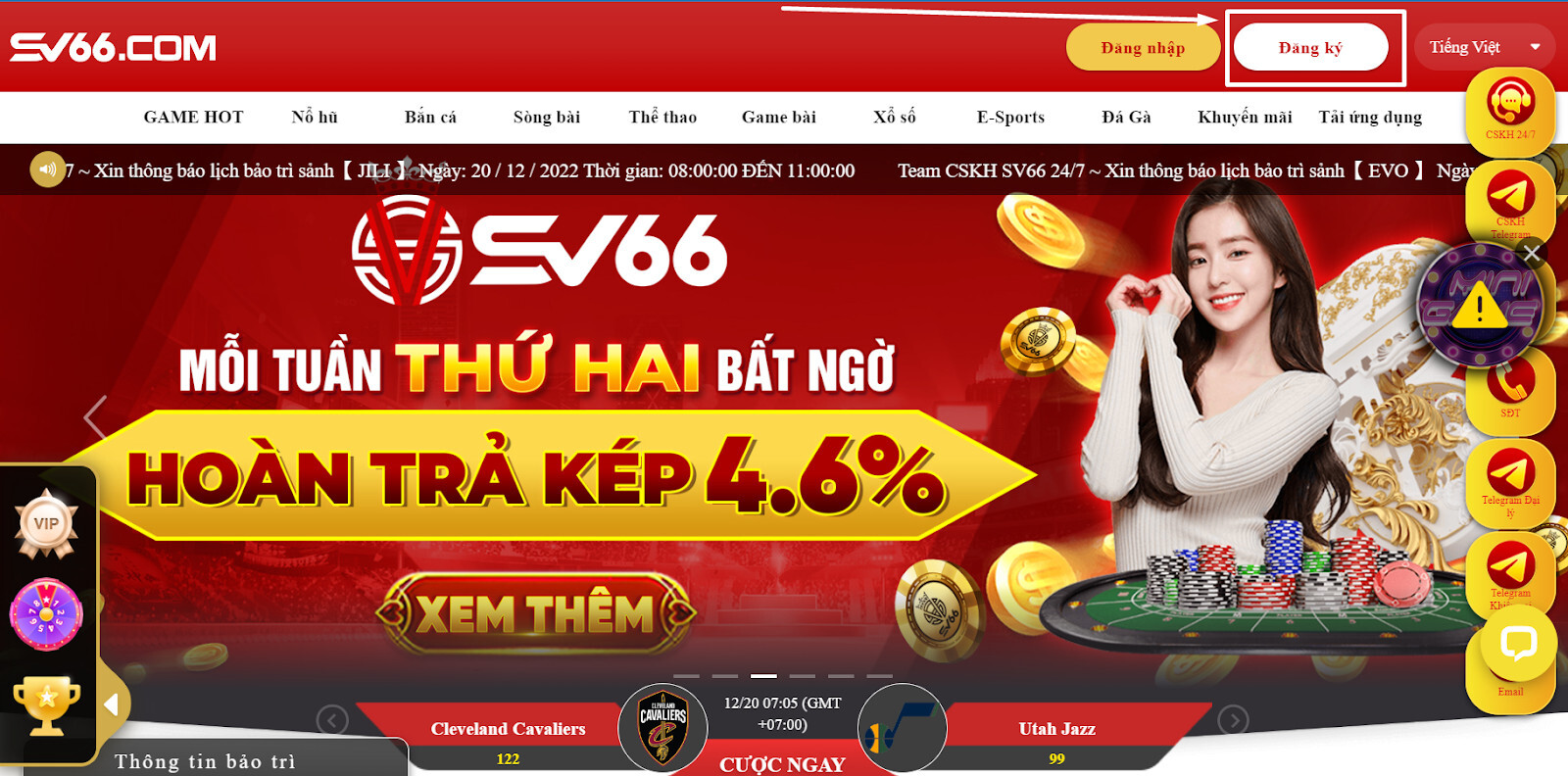 Cách tạo tài khoản cá độ bóng đá SV66 cho người mới 7 Truy cập vào đường link chính thống của SV66