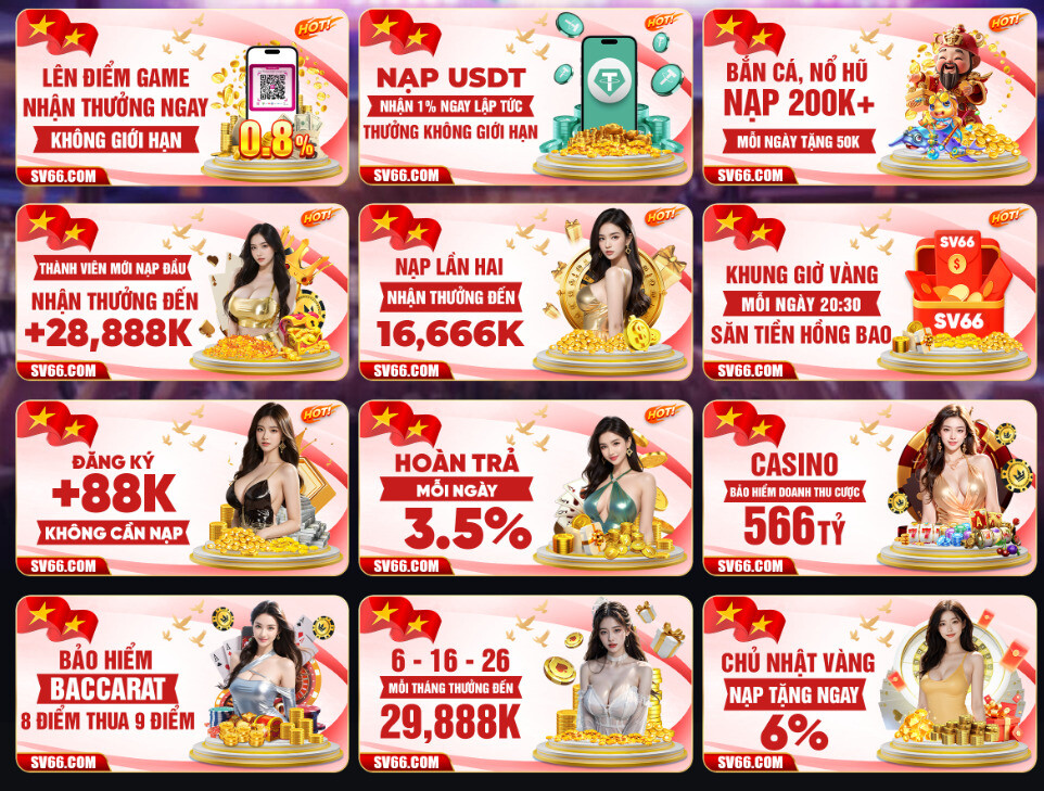 Khuyến mãi SV66 tặng tiền thưởng cho người chơi